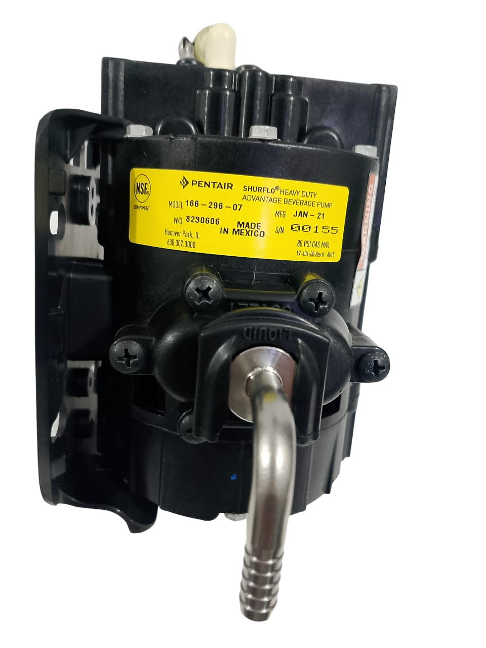 166-296-07 SHURFLO BIB PUMP BEVERAGE PUMP CO2 AIR DRIVEN PUMP